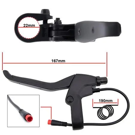 Poignée de frein gauche avec capteur et tendeur connecteur étanche Trott-Riders