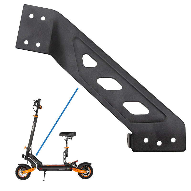 Schéma d'emplacement bras gauche sur châssis avant KuKirin G2 Max - Guide positionnement renfort latéral.