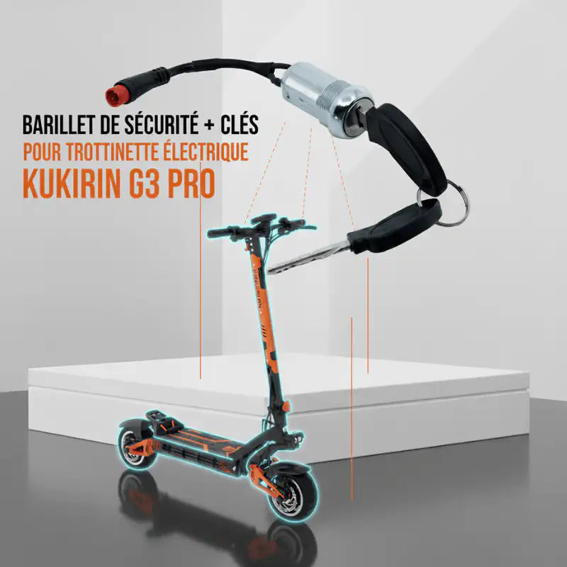 Clé Contact KuKirin G3 Pro - Barillet Étanche + 2 Clés