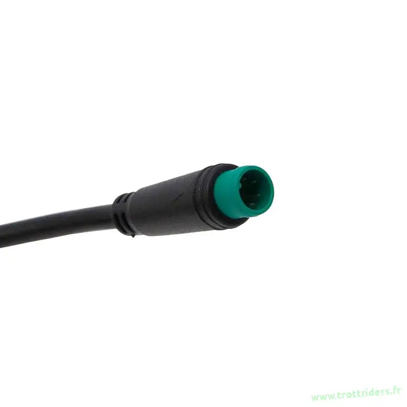 Cable noir avec connecteur vert pour pièces détachées trottinette électrique - livraison rapide
