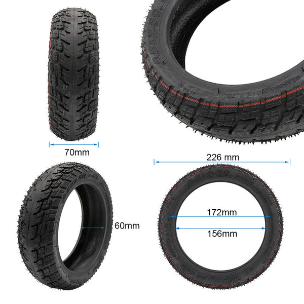 Pneu tubeless tout-terrain 9,5x2,50 vue de profil gauche eWheel