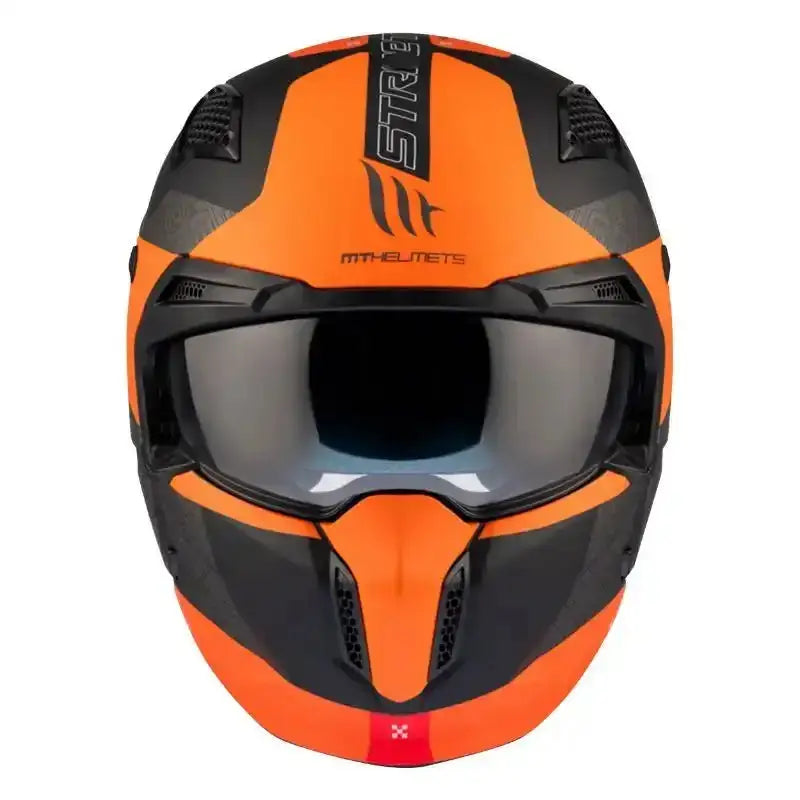 Casque Streetfighter Orange et Noir Confort Premium avec technologie HIRP pour sécurité