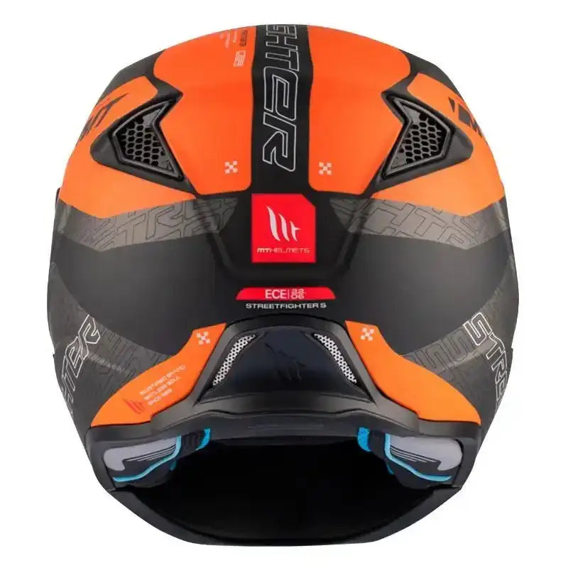 Casque Streetfighter Orange et Noir Confort Premium avec technologie Hirp pour sécurité