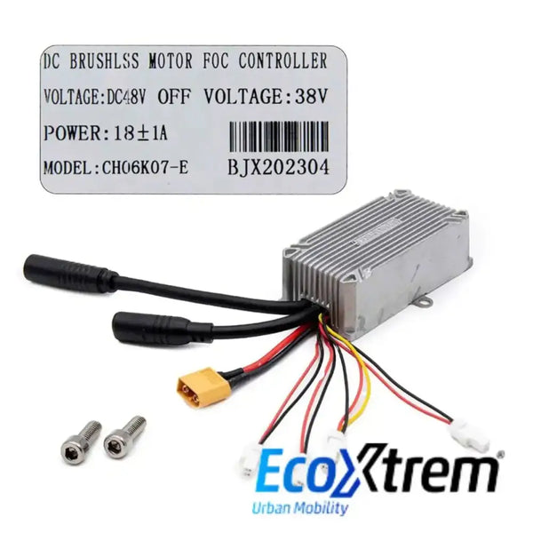Contrôleur 48V 18A 800W avec fils et connecteurs pour moteur brushless DC