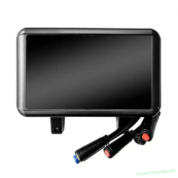 Afficheur LCD noir avec fixation robuste et connecteurs codés pour Guidon Scooter Électrique