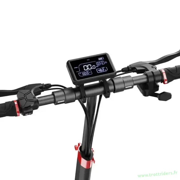 Guidon Scooter Électrique avec afficheur LCD, fixation robuste et connecteurs codés