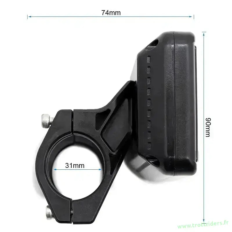 Support de montage pour afficheur lcd de guidon scooter électrique avec fixation robuste et connecteurs codés