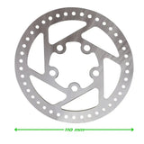 Disque de frein 110mm en métal argenté pour trottinette électrique Xiaomi M365