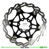 Rotor de frein flottant 160mm pour vélo, compatibilité avec frein flottant 160mm