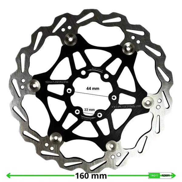 Rotor de frein flottant 160mm pour vélo, compatibilité avec frein flottant 160mm