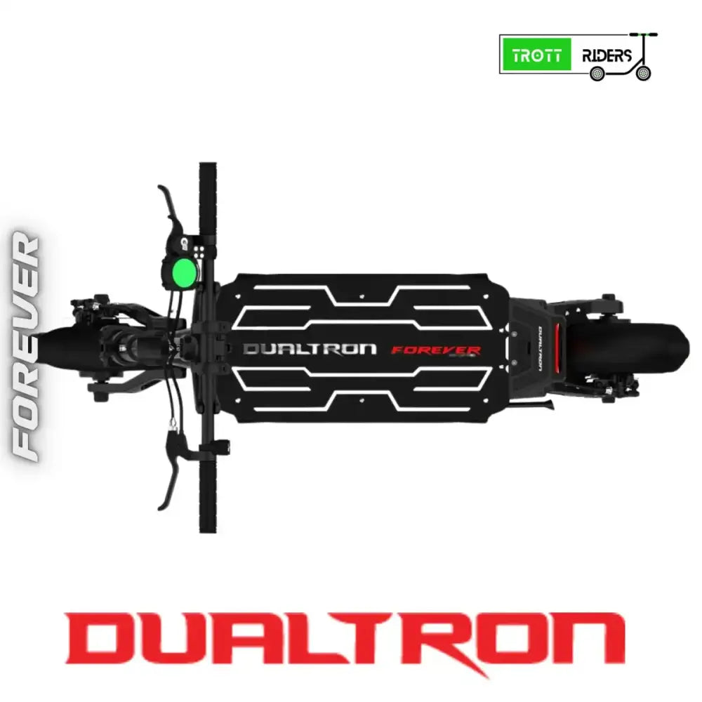 Scooter électrique noir Dualtron Forever 60V avec autonomie élevée, trottinette électrique Dualtron