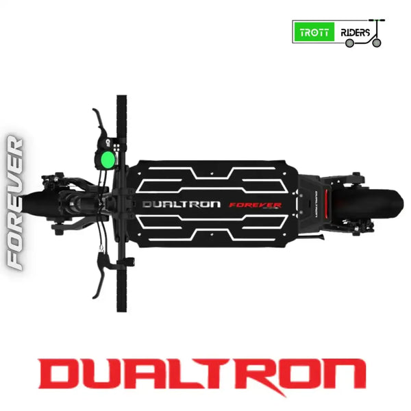 Scooter électrique noir Dualtron Forever 60V avec autonomie élevée, trottinette électrique Dualtron