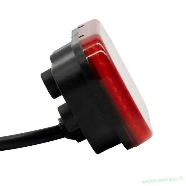 Feu arrière Kukirin G2 Pro 2024, éclairage rectangulaire rouge et noir avec fil