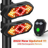 Feu arrière LED clignotant vélo trottinette électrique avec accessoires indispensables et télécommande