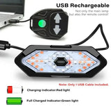 Feu arrière LED clignotant pour trottinette électrique avec rechargeable et télécommande