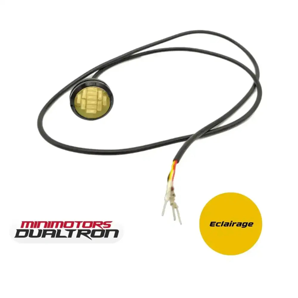 LED feu clignotant 12V avec rond lumineux et câblage pour centrale clignotante