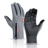 Gants tactiles B-Forest gris permettant d’utiliser écran tactile en hiver