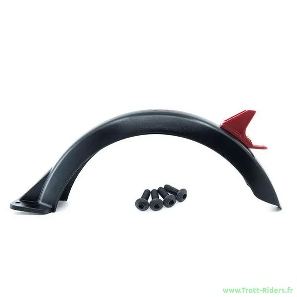 Garde boue arriere Wispeed T850 noire avec accent rouge et montage pour trottinette Wispeed T850