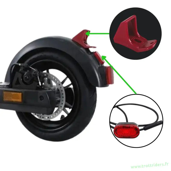 Electrique scooter Wispeed T855 garde-boue arrière avec LED et accessoires de protection optimale