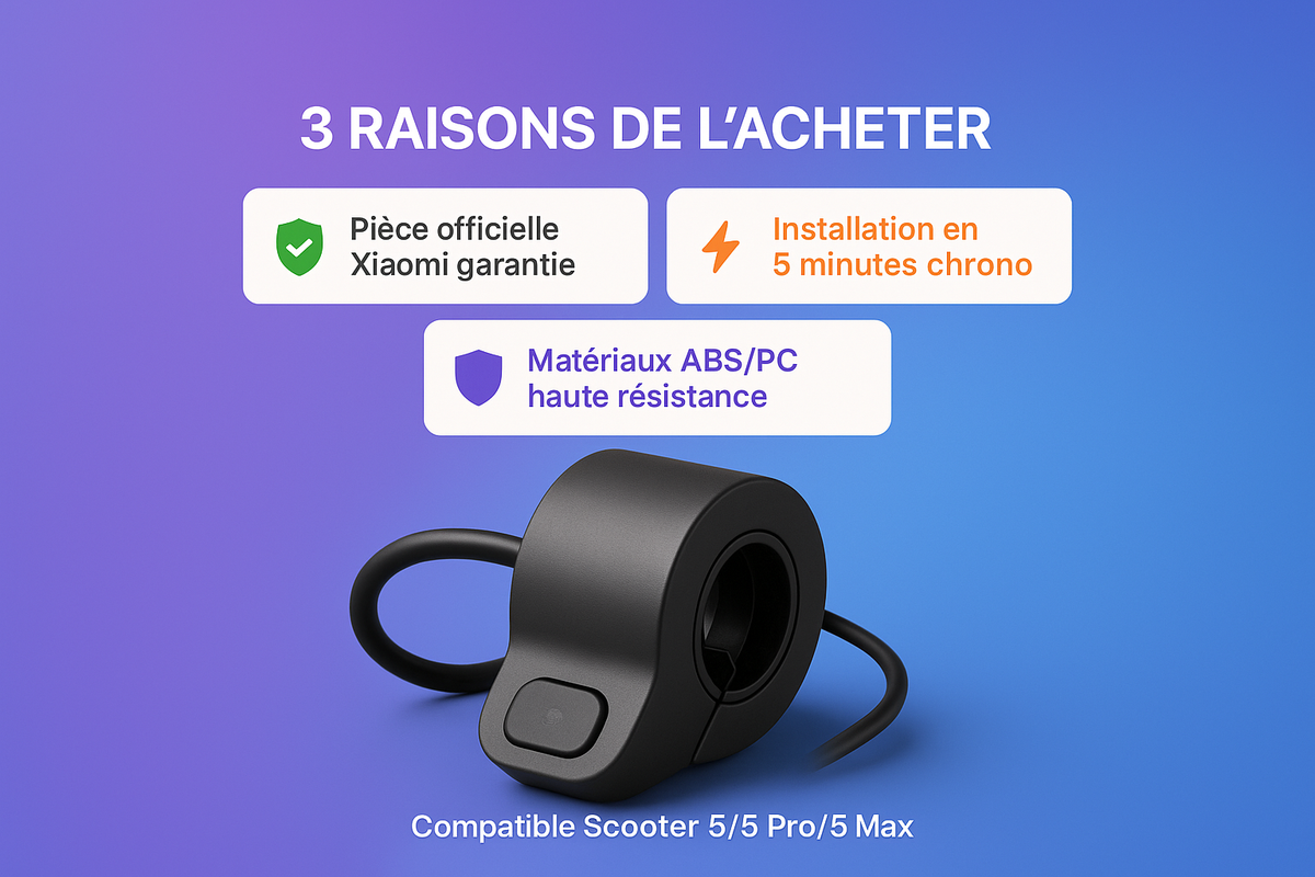 Image marketing accélérateur Xiaomi avec 3 raisons d'achat