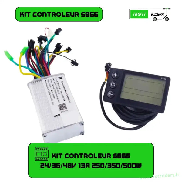 Kit Contrôleur S886 24/36/48V 13A 250/350/500W pour Trottinettes Électriques - Trott-Riders