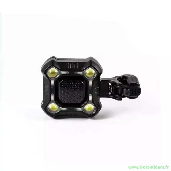 Phare à LED pour trottinette électrique avec fiabilité absolue, noir, Klaxon