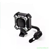 Horne de vélo noir avec cordon enroulé, compatible avec phare à LED pour trottinette électrique fiable