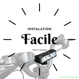 Lampe phare puissante avec fonction powerbank et installation facile pour scooter