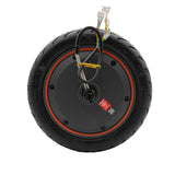 Ensemble roue-moteur 400W Xiaomi 5 Max monté, vue arrière position trottinette