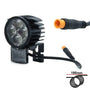 Phare LED avec klaxon intégré pour trottinette électrique, reflecteur et câblage