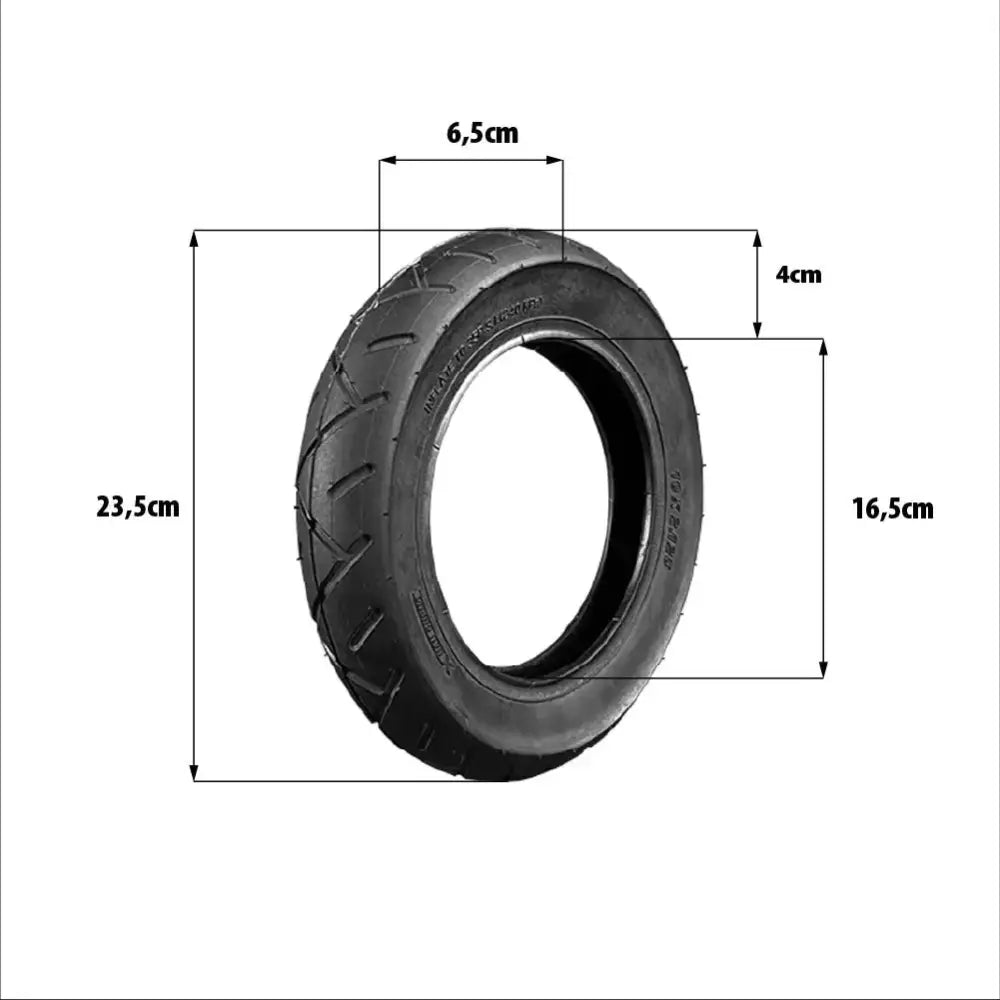Pneu 10x2 noir pour scooter avec marquages dimensions, pièces détachées livraison Mondial Relay