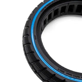Pneu Scooter 5x2 semi offroad noir avec bande bleue, idéal pour terrains variés