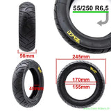 Pneu tubeless radial E-Fire 55/250-6 avec dimensions pour scooter noir Livraison gratuite mondial relay