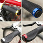 Poignées silicone vélo noires et dorées avec embouts colorés, pièces détachées trottinette électrique