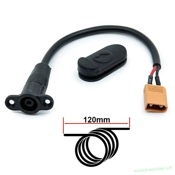 Câble de charge électrique avec cache poussière officiel Kukirin pour pièces détachées trottinette électrique