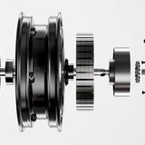 Vue éclatée du moteur brushless 800W de la Ninebot E3 Pro E
