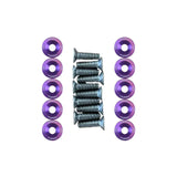 Rondelles de deck x10 avec washers violets et vis en argent pour trottinette électrique
