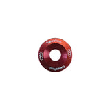 Rondelles de deck x10 en métal rouge avec trou central, idéal pour trottinette électrique