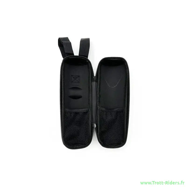 Sacoche de transport trottinette électrique avec outil noir ouverte pour accessoires
