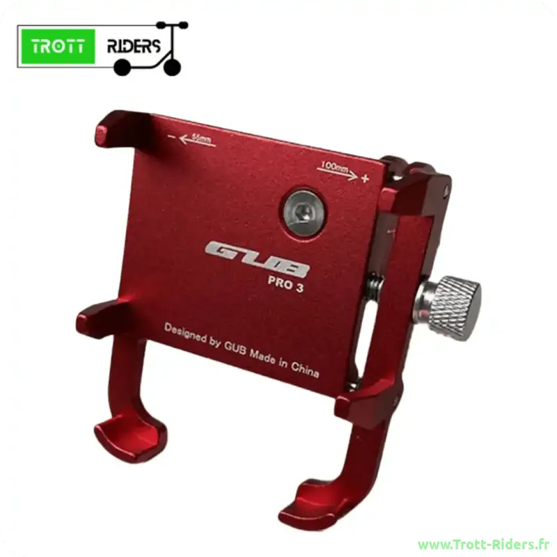 Support téléphone GUB Pro 3 en métal rouge, support téléphone GUB pro robuste