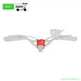 Support téléphone GUB Pro 3 pour guidon de scooteur rouge, support téléphone GUB